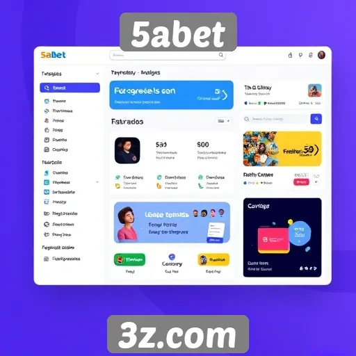 Interface do usuário no site 5abet